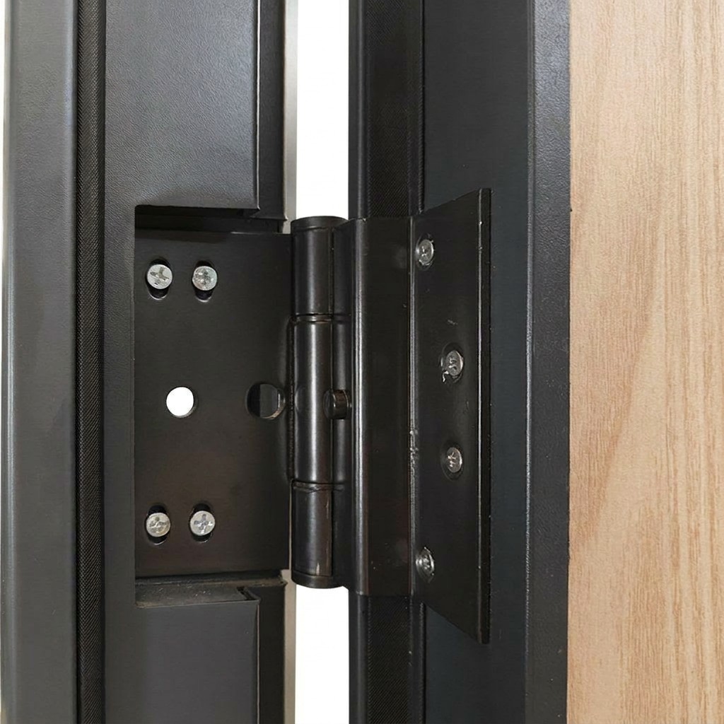 Frosted Glass Aluminum Alloy Double Door Modern Swing Entry for Villa Apartment Exterior Dark Gray Custom