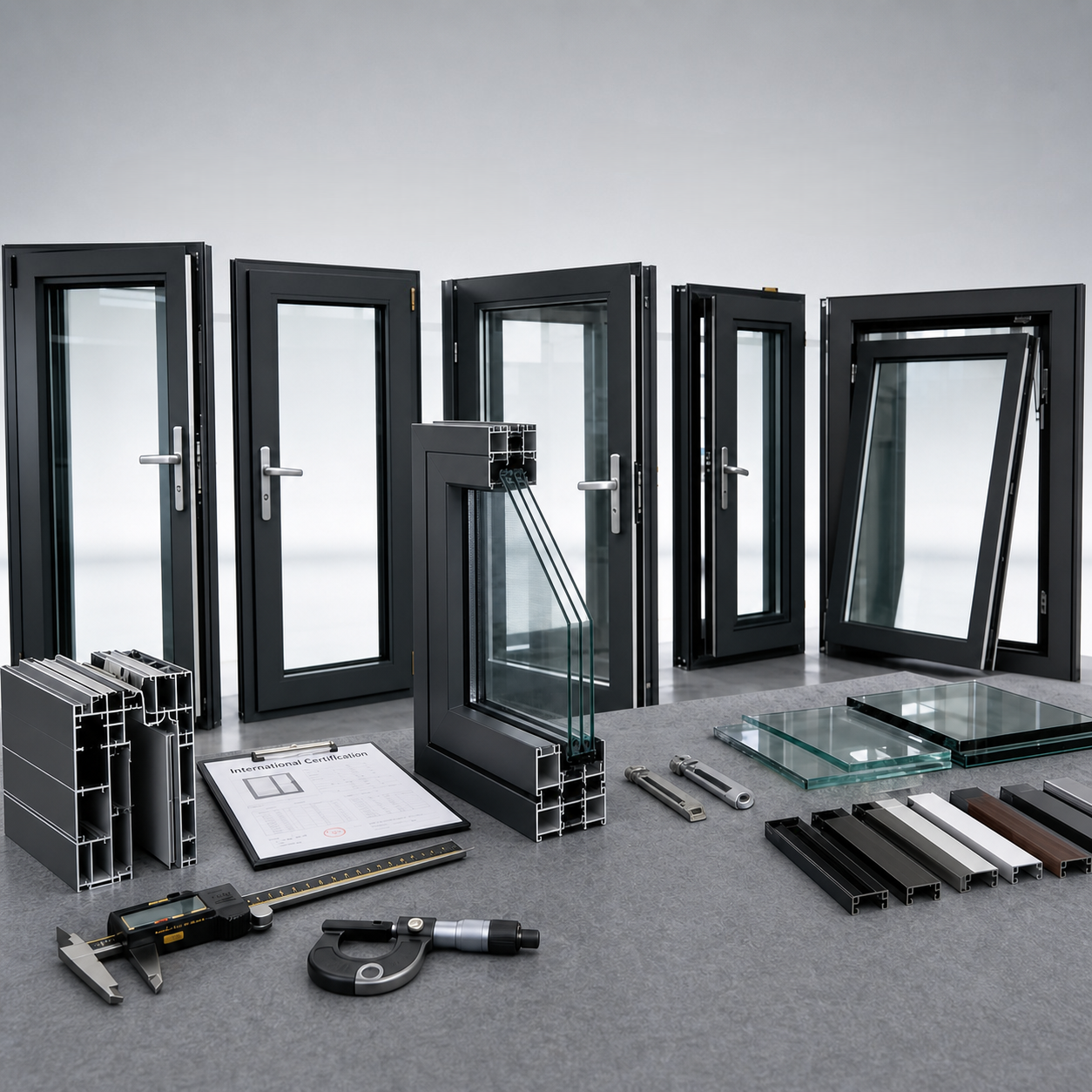 Premium Manufacturer Price Thermal Break Aluminum Alloy Casement Window Low E Double Glazed Soundproof Waterproof House