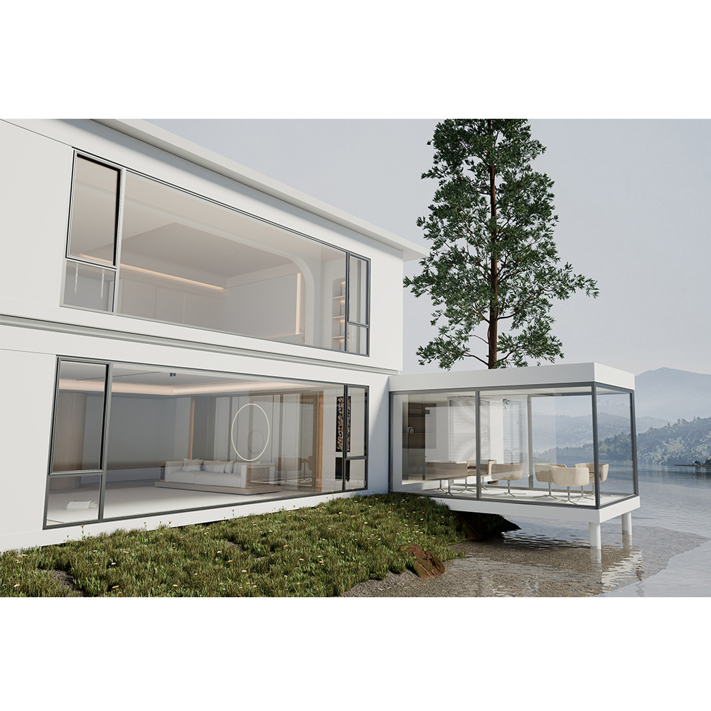 Wazzor PHI Certified Window German Standard Aluminum Thermal Window Tilt And Turn Passive House Triple Glazed Windows