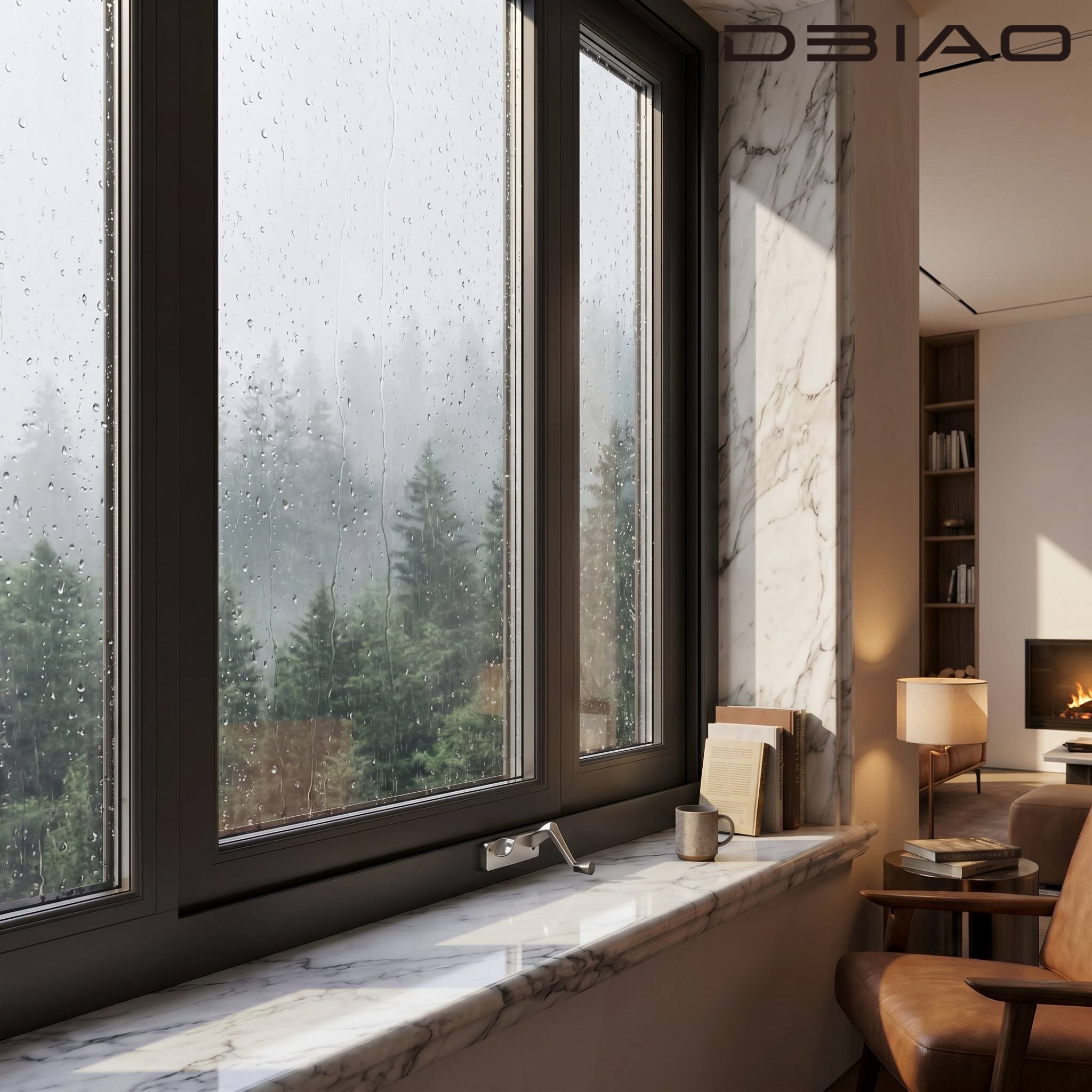 Customized Aluminum Alloy Waterproof Soundproof Foldable Handle Casement Windows for Kitchen Living Room Bedroom Villa Apartment