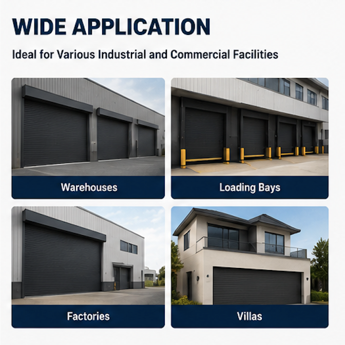 Heavy Duty Insulated Aluminum Roller Shutter Door Storm Proof Security Extruded Slats Rolling Doors for Shop Front Mall Factory