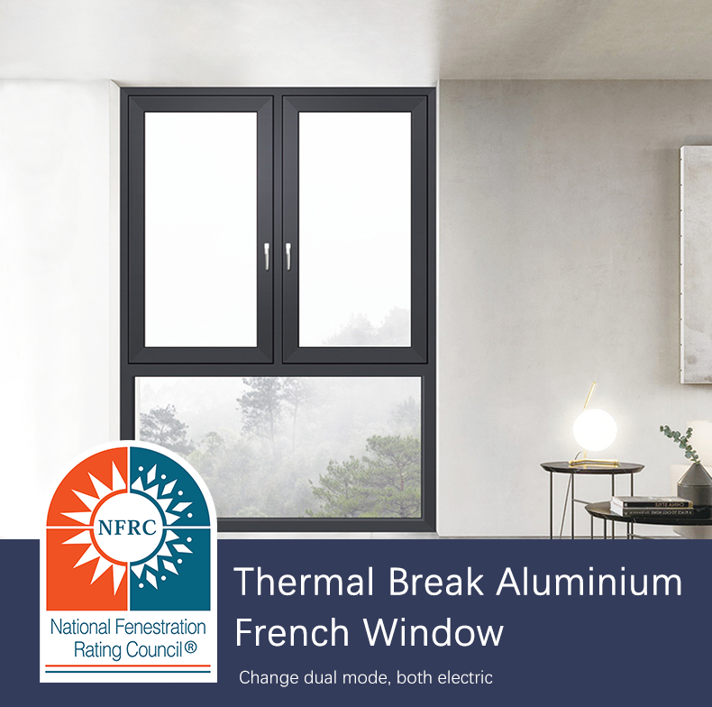 Aluminum casement window showcase