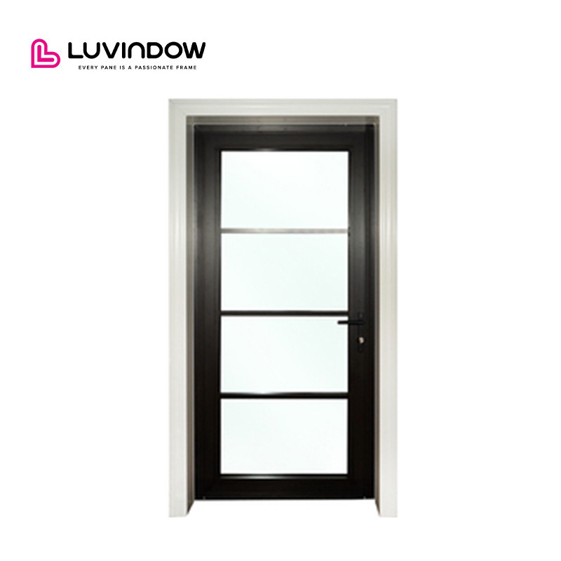 Modern Residential Villa Thermal Insulation Aluminum Entrance Doors With Smart Lock