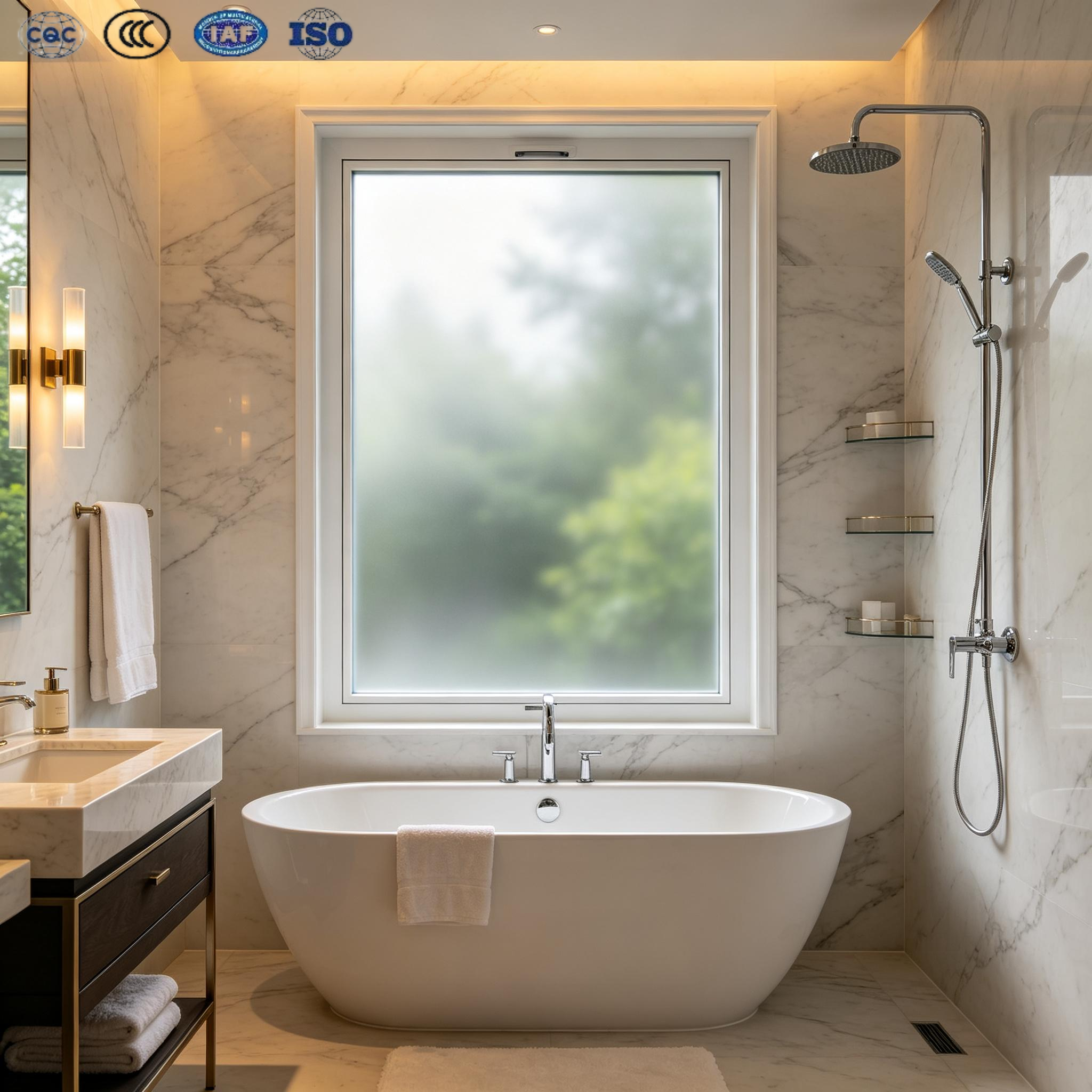 Thermal Break Aluminum Casement Tilt and Turn Window Double/Triple Glazed Low-E Glass Narrow Frame Residential Villa Window