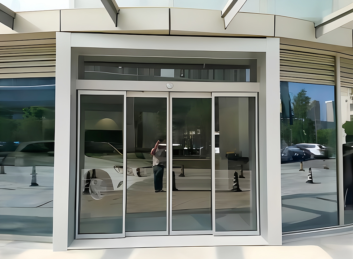 Emergency Exit Telescopic Sliding Door Commercial Automatic Sliding Door Single