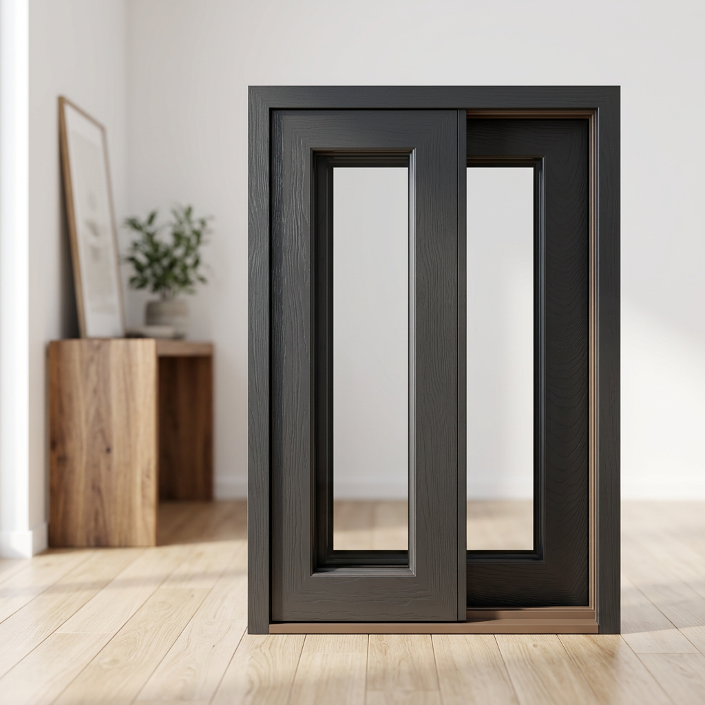 Modern Design Wood Aluminum Sliding Door for Home Soundproof Insulation Exterior Sliding Door