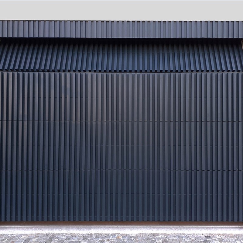 Custom Modern Automatic Overhead Aluminum Invisible Vertical Slat Grill Fence Garage Door
