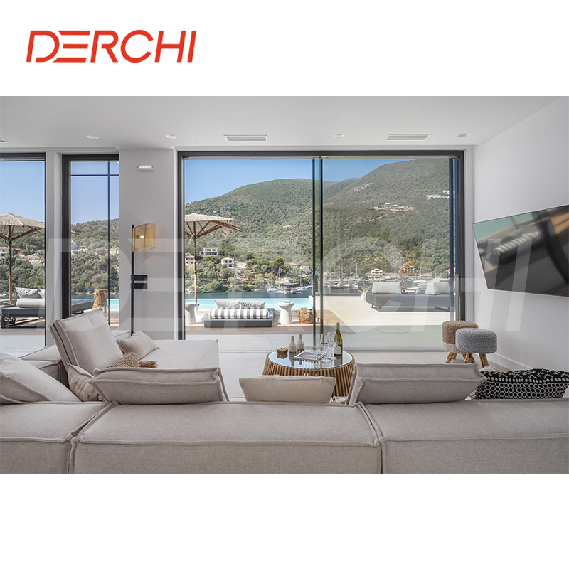 Residential House Sliding Panoramic Tempered Lowe Glass Door Sliding Metal Door Aluminium Glass Patio Aluminum Sliding Doors