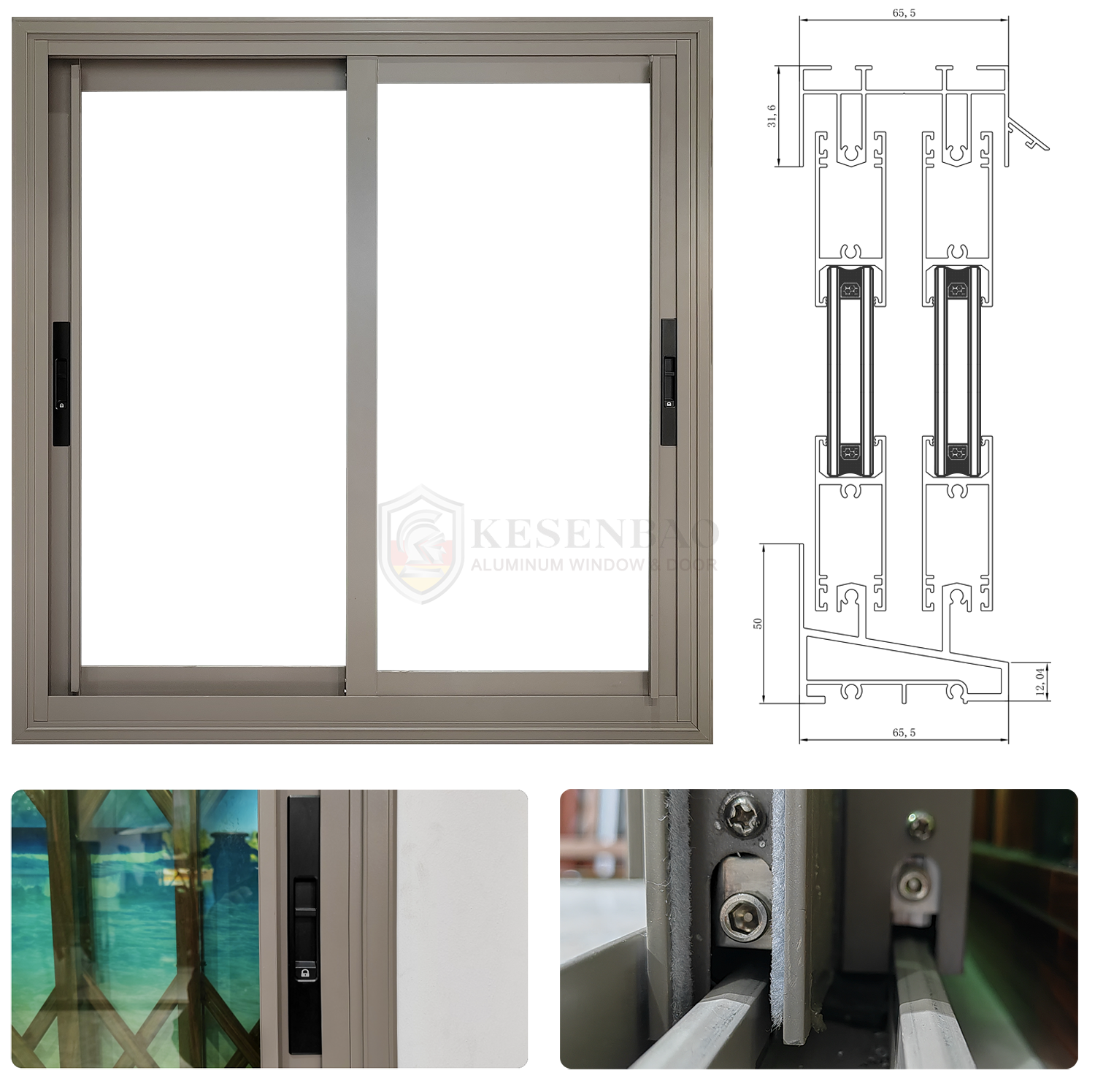 70 Series Three Tracks Sliding Window