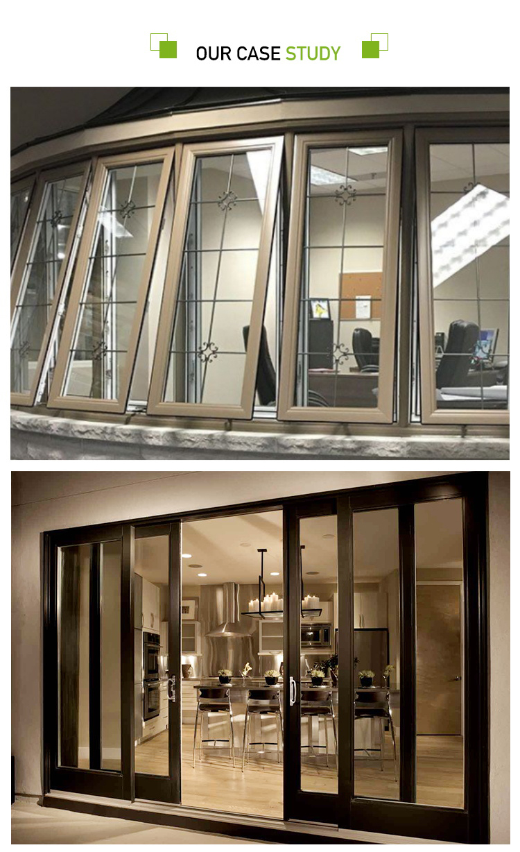 Modern Anti-Theft Aluminium Sliding Doors and Balcony Windows AS2047 Horizontal Design with Louver Curtain Tinted Glass Screen