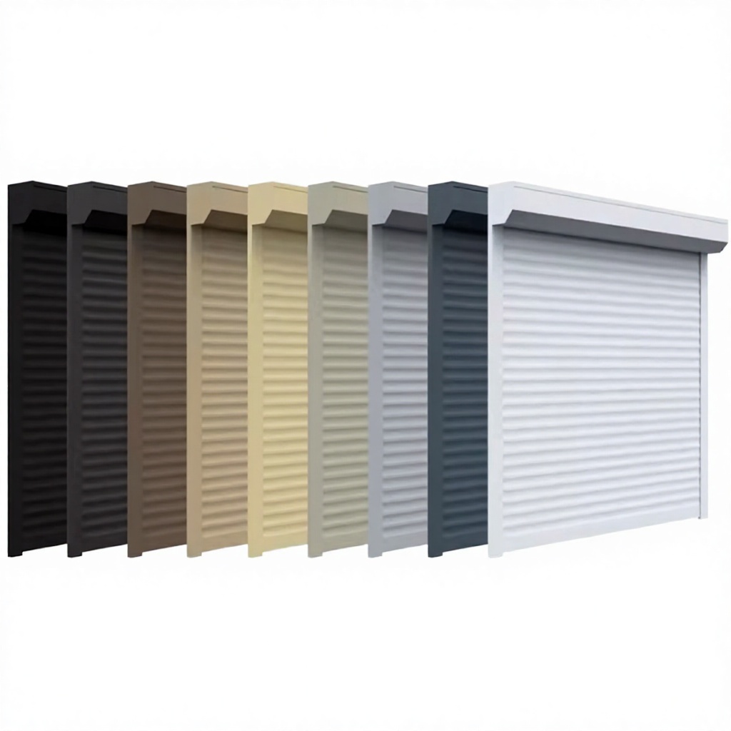 Modern Aluminum Insulated Roller Shutter Door with PU Foam Filled Slats Electric Remote Control Garage Door for Shop Warehouse