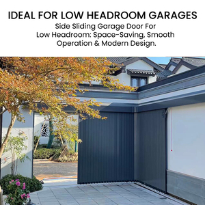 Hot Selling Quality Brown Durable Aluminum Alloy Corrosion Resistant Easy Clean Side Sliding Garage Door