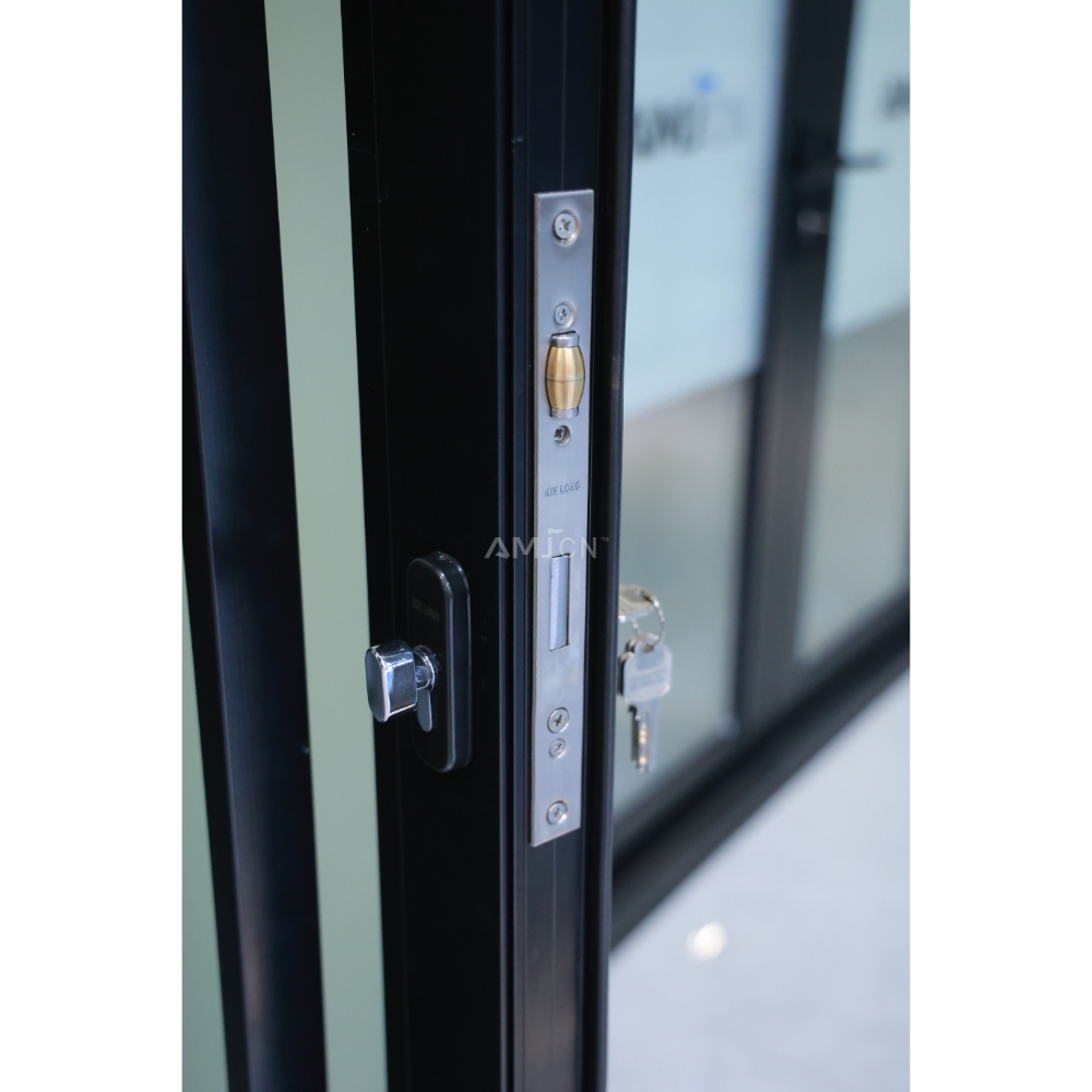AMJ American NFRC Standard Windproof Waterproof Energy-saving Aluminum Pivot Entry Doors for Luxury Residential Entrance Doors