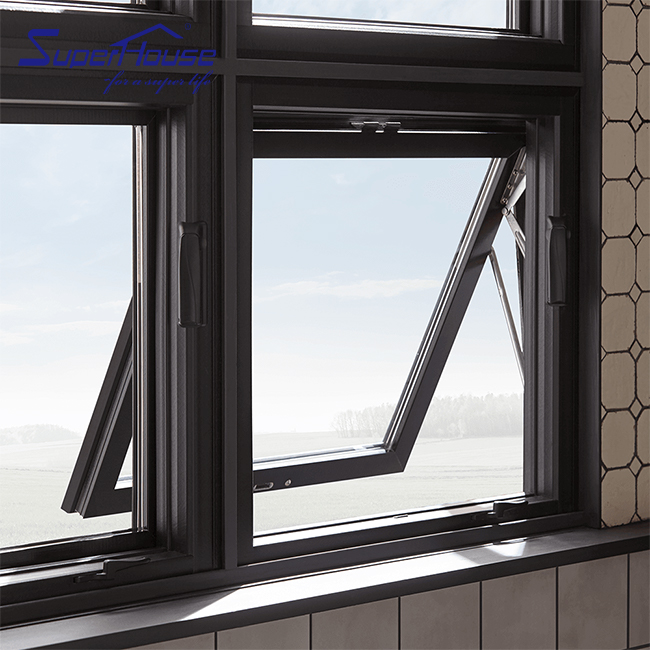 Aluminum Window Factory/Modern Europe Crank Awning Windows/Australian/with Timber Reveal/NOA Custom Open Mode