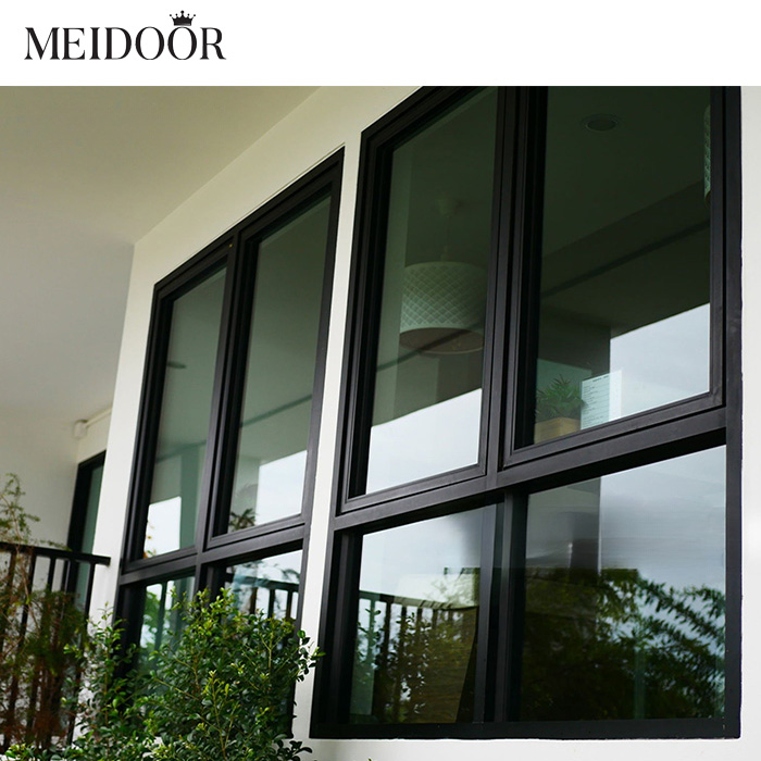 Soundproof Casement Windows Aluminum Frame Double Glazed Low-E Glass Tilt and Turn Window