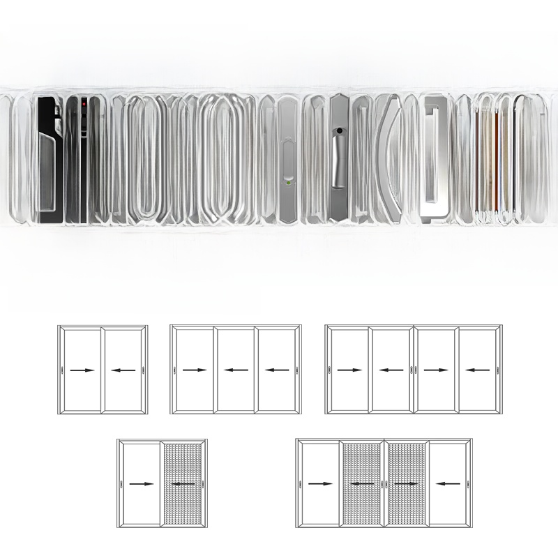 ZS Used In Office Buildings Interior Minimalist In-wall Sliding Doors Space Saving Aluminium Glass Sliding Doors