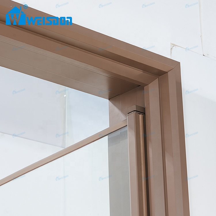 SGCC Hotel Matte Black Bronze Coffee Brown Aluminum Alloy 4mm+4mm Laminated Safety Tempered Glass Framed Pivot Shower Door