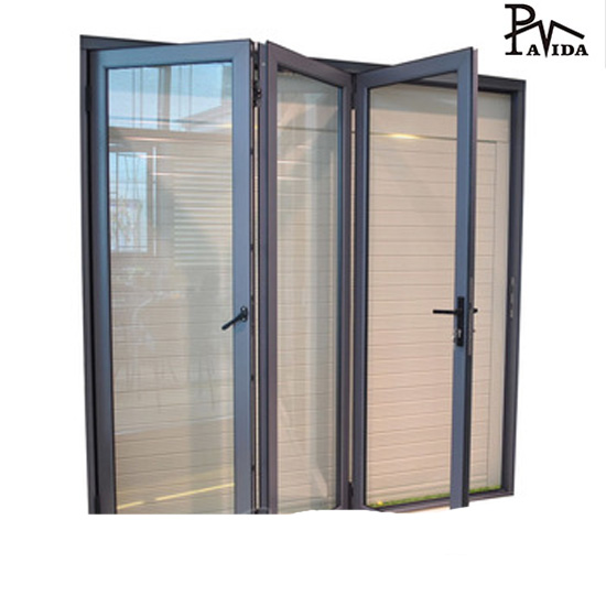Aluminium Bi Fold Smart System Bi Fold Doors Commercial Concertina Folding Door Design