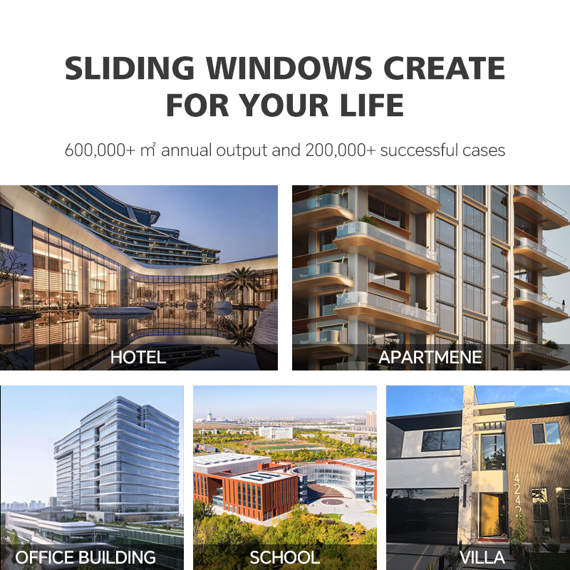 DERCHI Modern Narrow Slim Frame Sliding Aluminum Door Modern Home Modern Doors for Houses Interior
