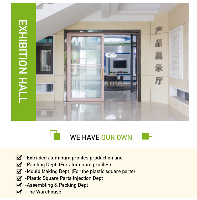 Modern Anti-Theft Aluminium Sliding Doors and Balcony Windows AS2047 Horizontal Design with Louver Curtain Tinted Glass Screen