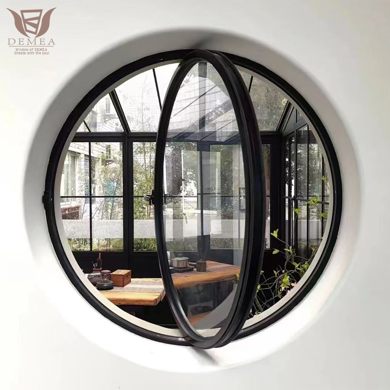 DEMEA High-Strength Aluminum Circular Rotating Window for Extreme Weather Areas - UV-Resistant Powder Coating &amp; Noise Reduction