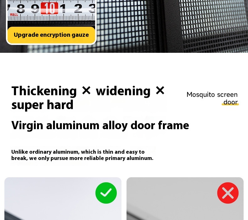 Diamond Mesh Folding Diamond Mesh Sliding Mosquito-proof Aluminum Alloy Entrance Door, Anti-theft Main Door, Screen Window Door
