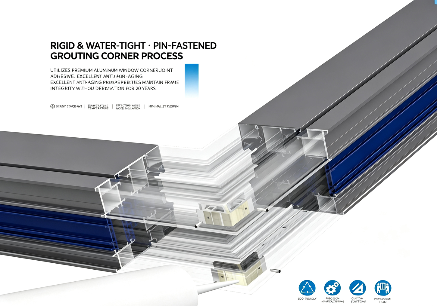 Energy-Efficient Aluminum Double Tempered Glass Impact Glass American Crank Casement Window