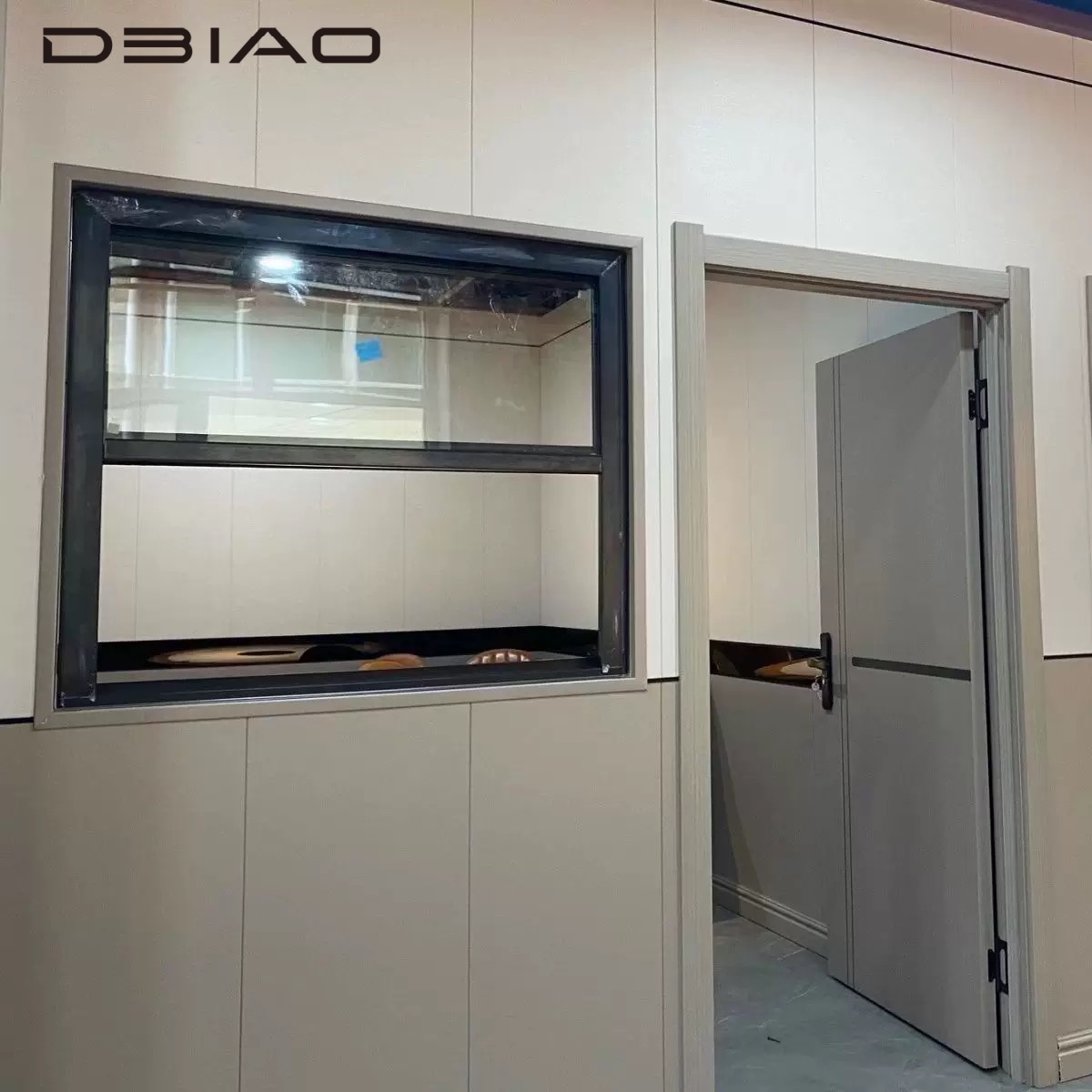 Black Frame Aluminum Vertical Sliding Glass Window Durable Windproof Kitchen Modern Minimalist Aesthetic Double Hung Window