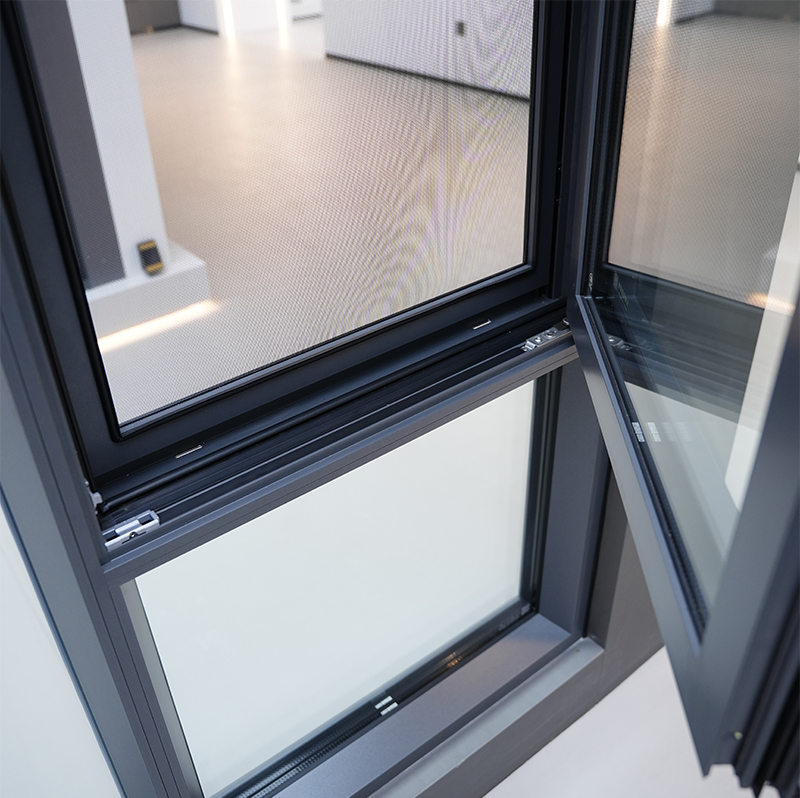 Modern Aluminum Tilt Tilt-Turn Windows Rainproof Double Tempered Low-E Glass High Light Transmittance for Outdoor Garden
