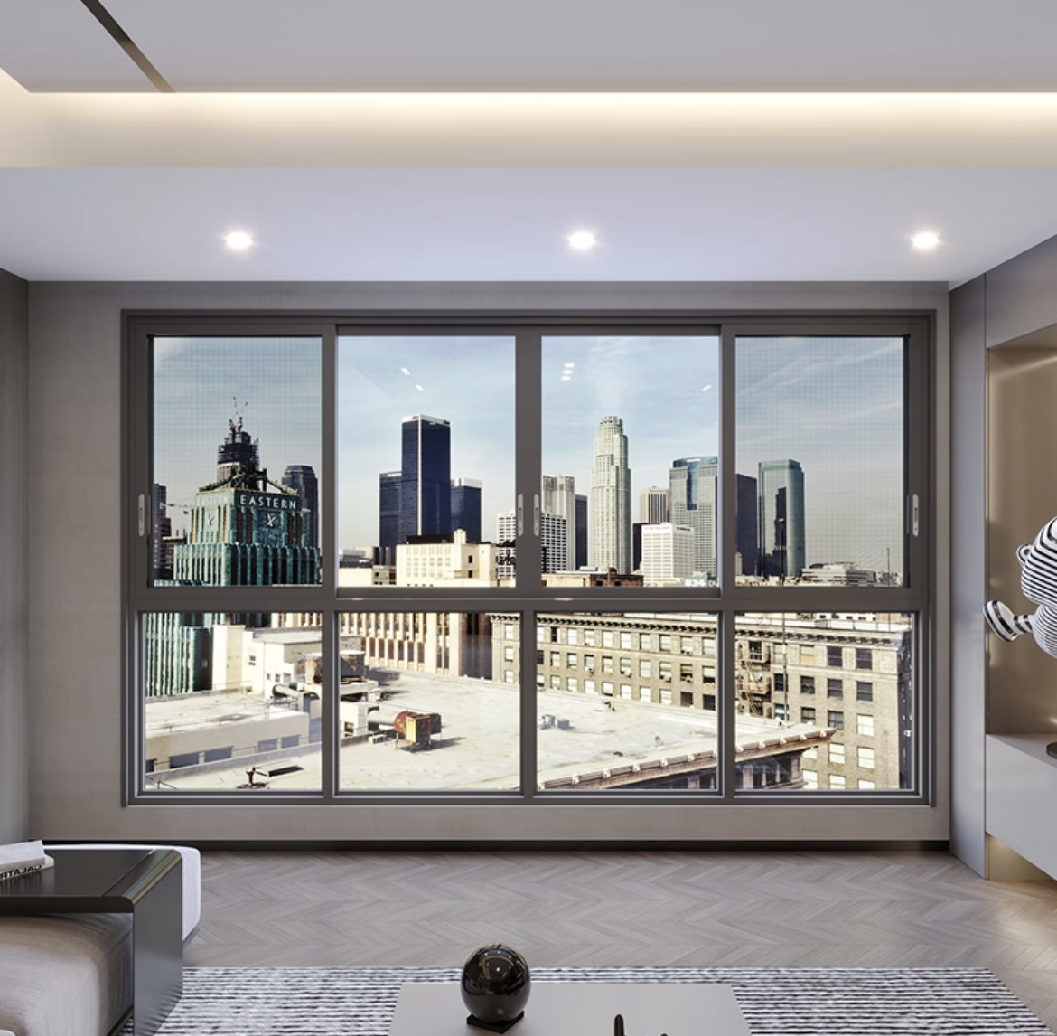 Aluminum Sliding Windows Exterior Security Bars Grill Design Energy Star Qualified Modern Aluminum Alloy