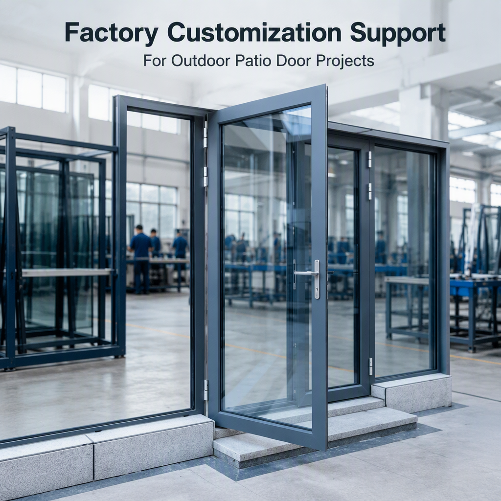 Aluminum Magnesium Alloy Thermal Break Hinged Patio Door Double Glazing Insulated Glass Balcony Entry Door Customizable