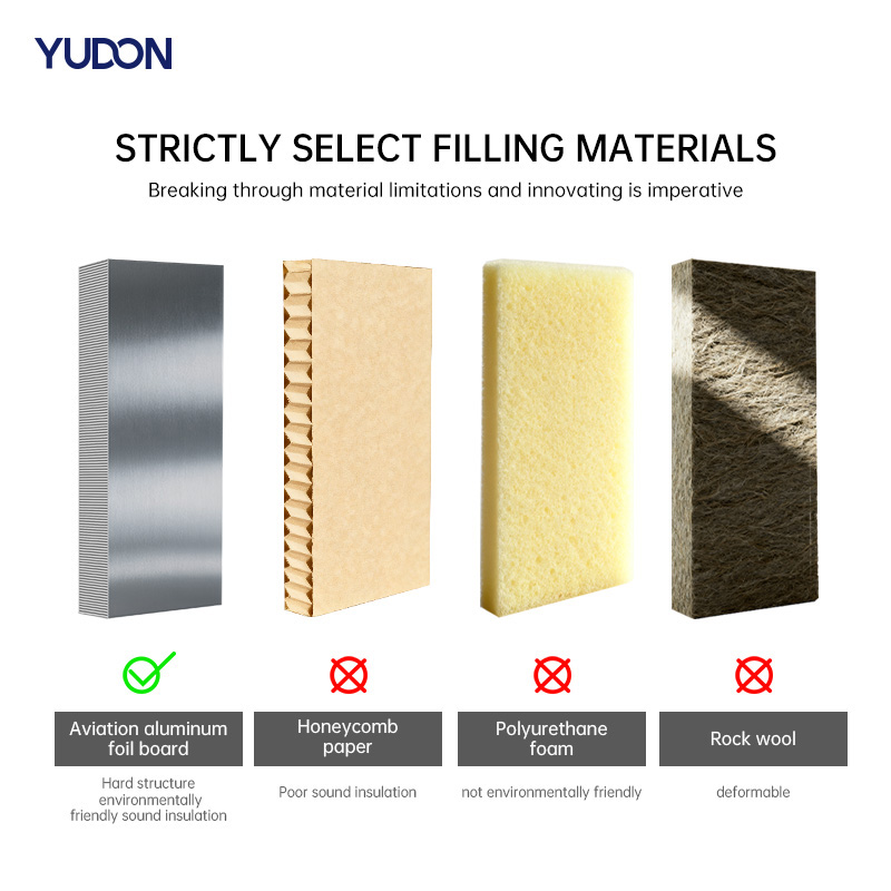YUDON DOOR Aluminium Entrance Door Aluminum Door Entry Door Anti Rust Powder Coated Anti Theft With Multi Point Lock For Hotel