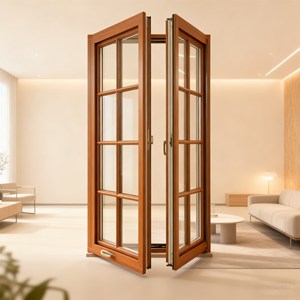 Energy Saving Solid Wood Crank Casement Windows