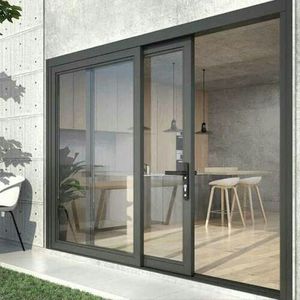 Customized High Quality Aluminium Double Tempered Glass Sliding Doors Energy Efficient More Panels Sliding Door For Sale