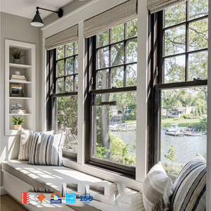 AMJ AS2047 Australia Soundproof Double Glazing Window Single Hung Tempered Glass Window Double Hung Window Aluminium Windows