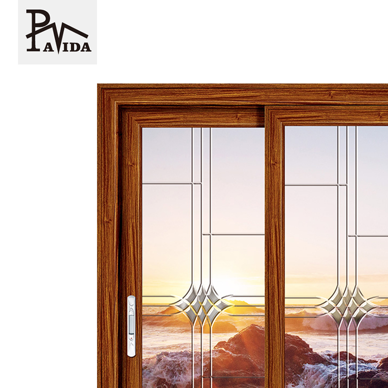 Glass Prints Aluminum Interior Sliding Pocket Doors for Living Room/kitchen /bathroom
