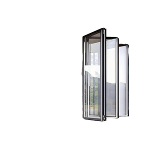 Custom Modern House Contractor Aluminum Patio Bifold Doors Waterproof Windproof Five Panels Outdoor Bifold Door