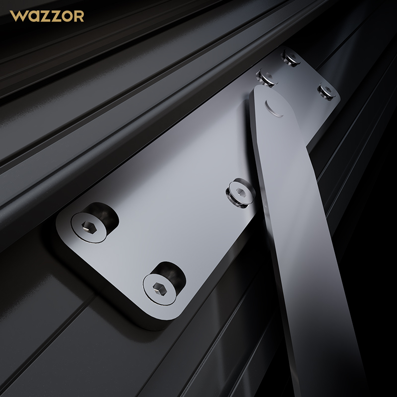 Wazzor Vacuum Insulated Double Glazed Aluminum Awning Windows Aluminum Chain Winder Awning Window Rain-Resistant Awning Window