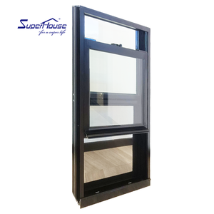 Single Double Hung Sliding Bulletproof Windows Aluminum Glass Pull Up Windows