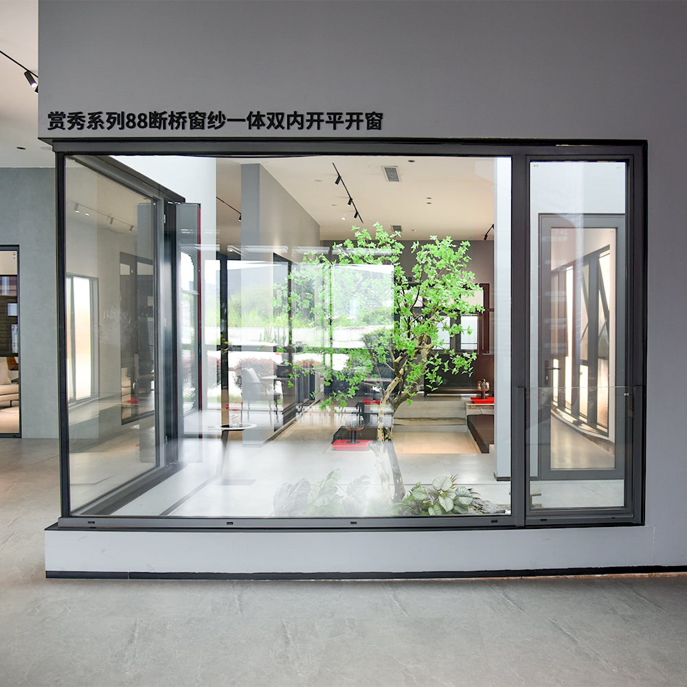 Thermal Break Tilt Turn Aluminum Windows With Double Glazed Glass, Aluminium Window Inward Opening For Houses Soundproof