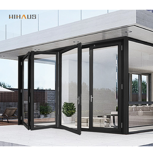 Aluminium Accordion Folding Patio Glass Sliding Back Doors