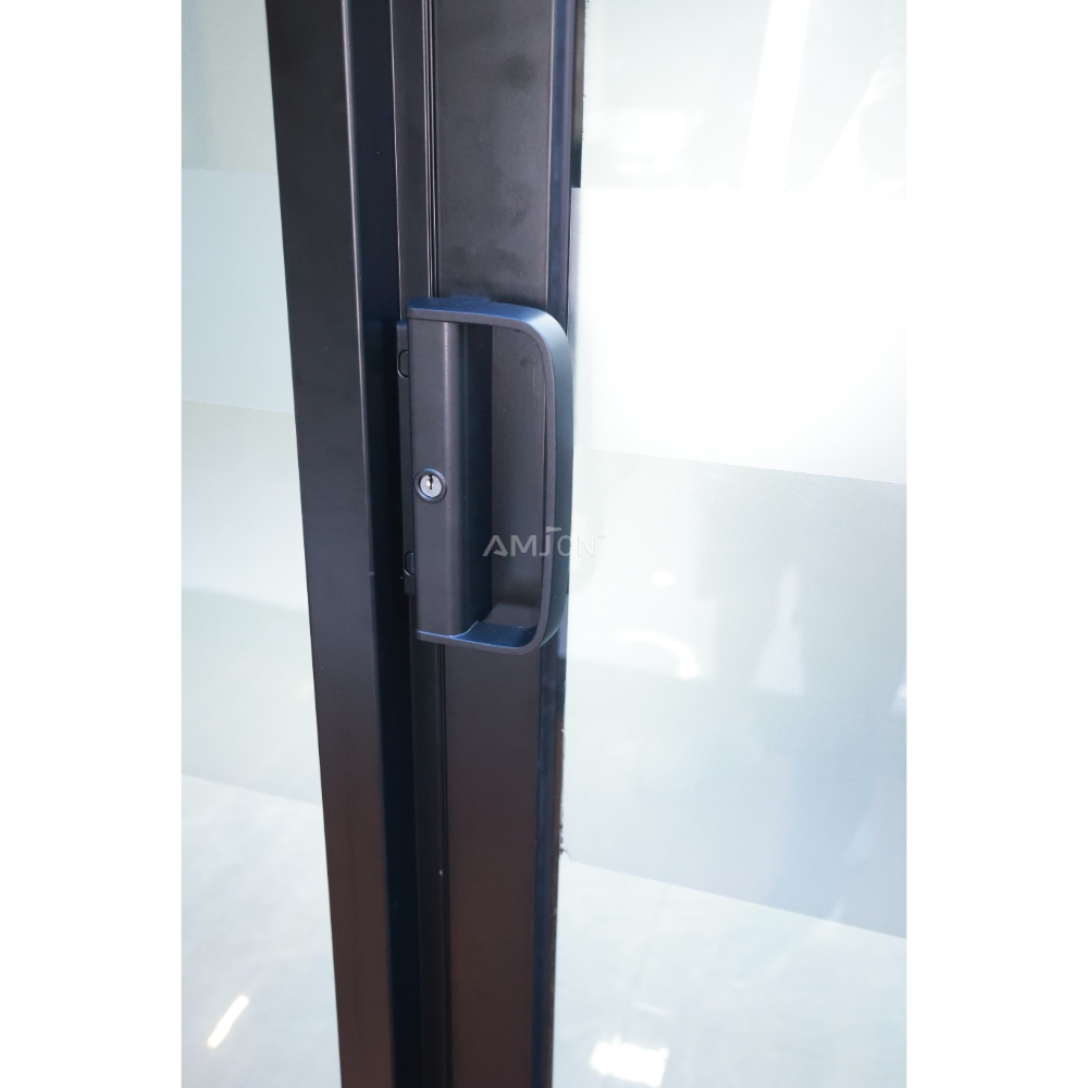 AMJ As2047 Australian Windows and Doors Panoramic Double Glazed Stacker Doors Commercial Exterior Patio Aluminum Sliding Doors