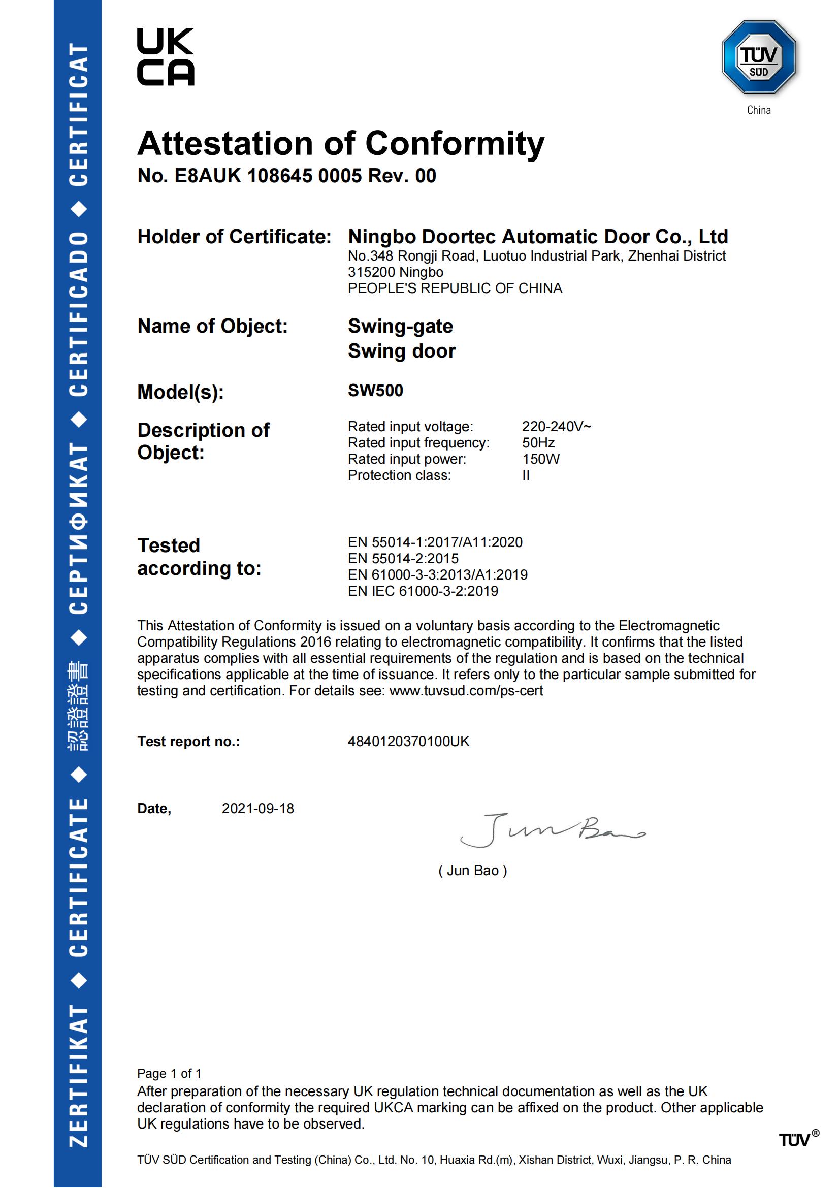 Certificate 2