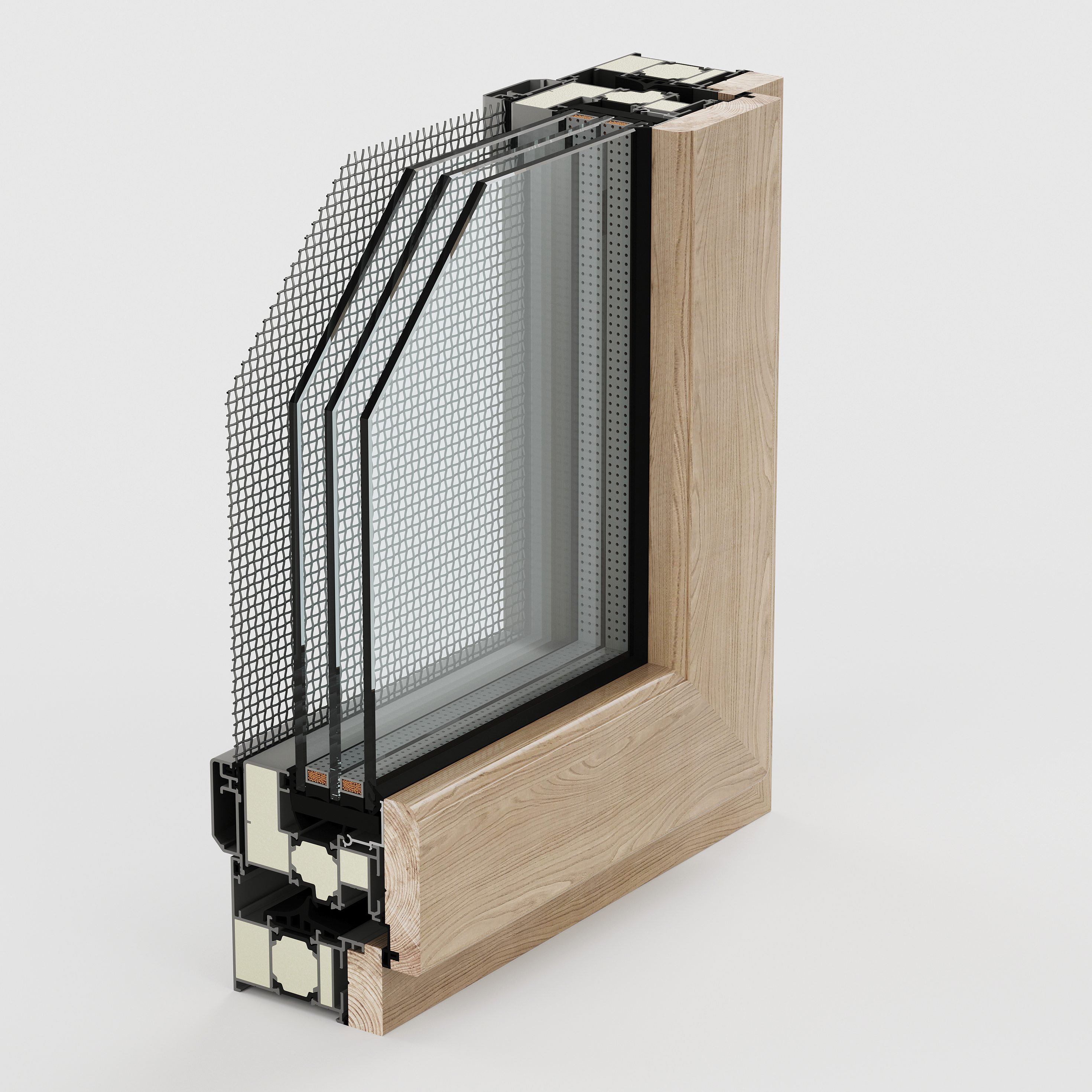 LEAWOD Wood-aluminum Composite Smart Window