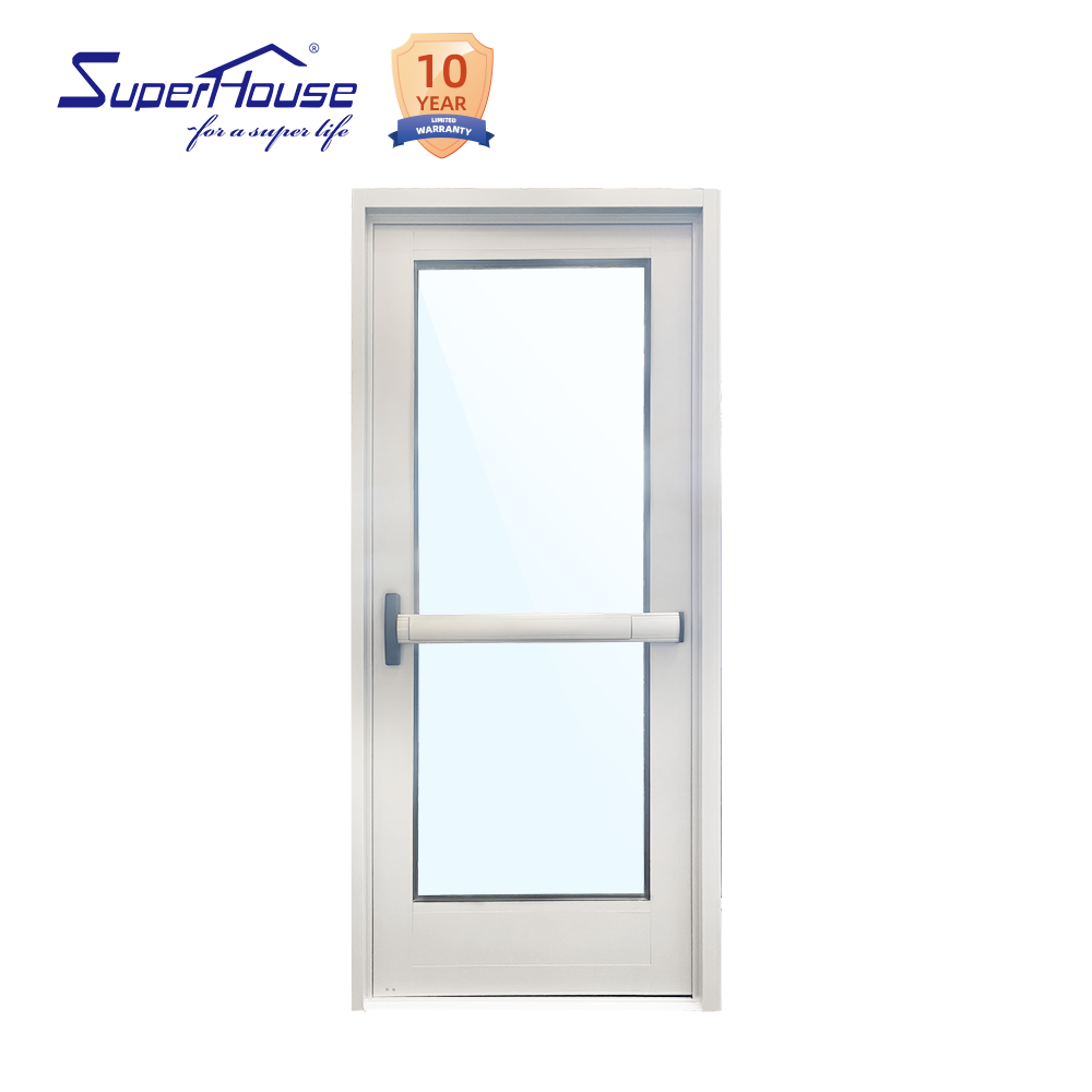 Superhouse Modern Design Heavy Duty Entrance Doors Commercial Escape Hurricane Impact Insulated Aluminum Door