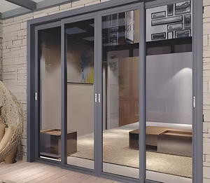 RG93.6 Customized Aluminum Sliding Glass Door Tempered Glass