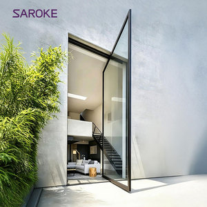 Modern Luxury Residential Fingerprint Single Big Vertical Modern Outdoor Pivot Door for House