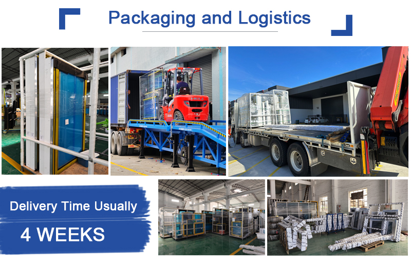 Large Modern Lockable Waterproof Accordion Sliding Aluminum Frame Bifold Folding Double Glass Patio Doors