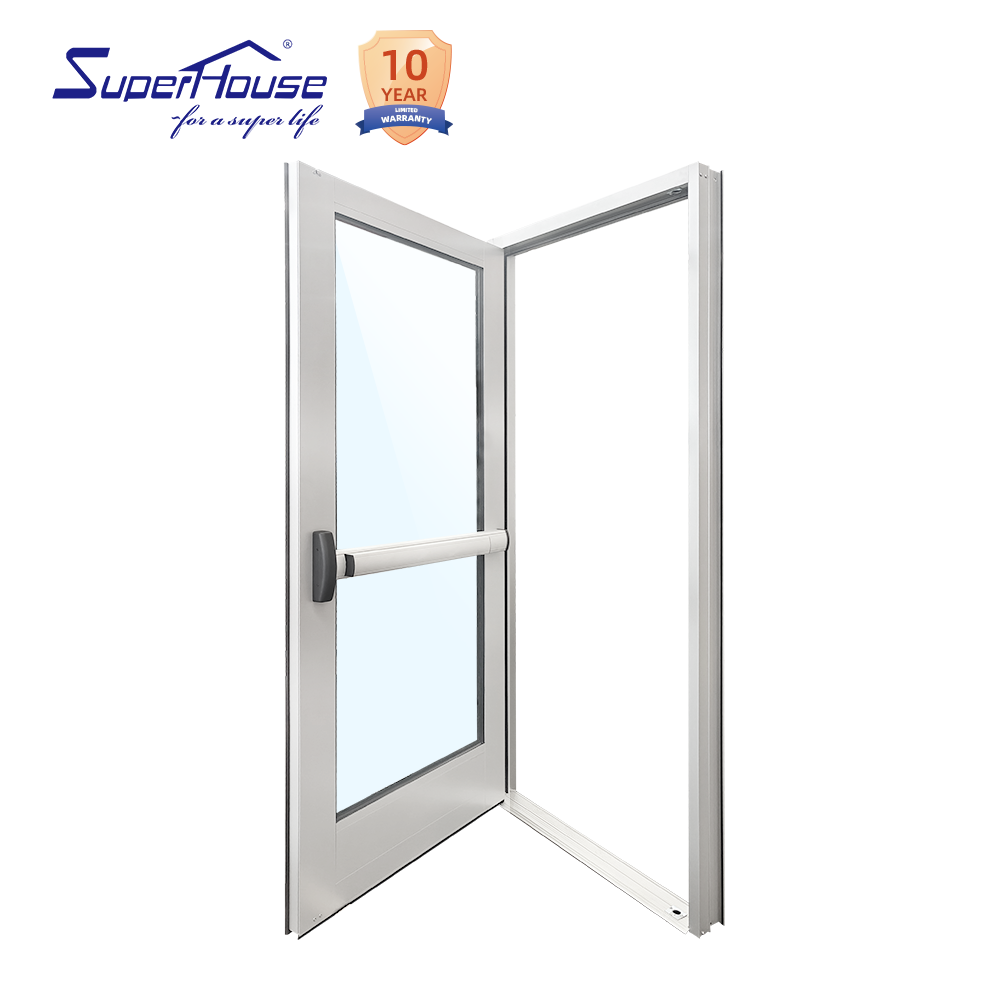 Superhouse Modern Design Heavy Duty Entrance Doors Commercial Escape Hurricane Impact Insulated Aluminum Door