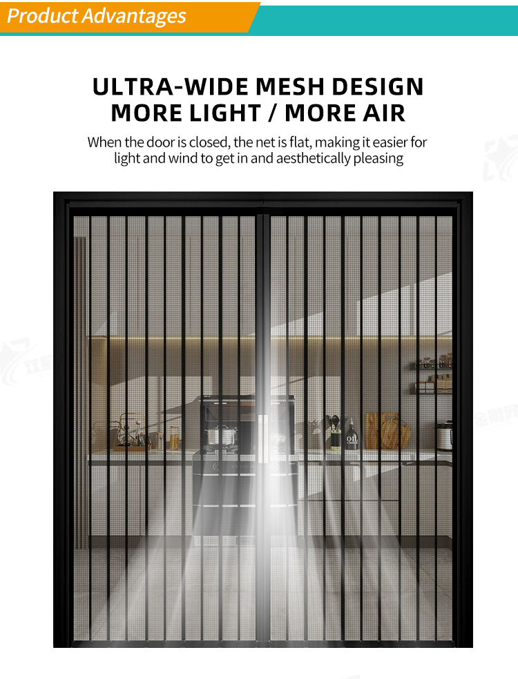 Diamond Mesh Folding Diamond Mesh Sliding Mosquito-proof Aluminum Alloy Entrance Door, Anti-theft Main Door, Screen Window Door